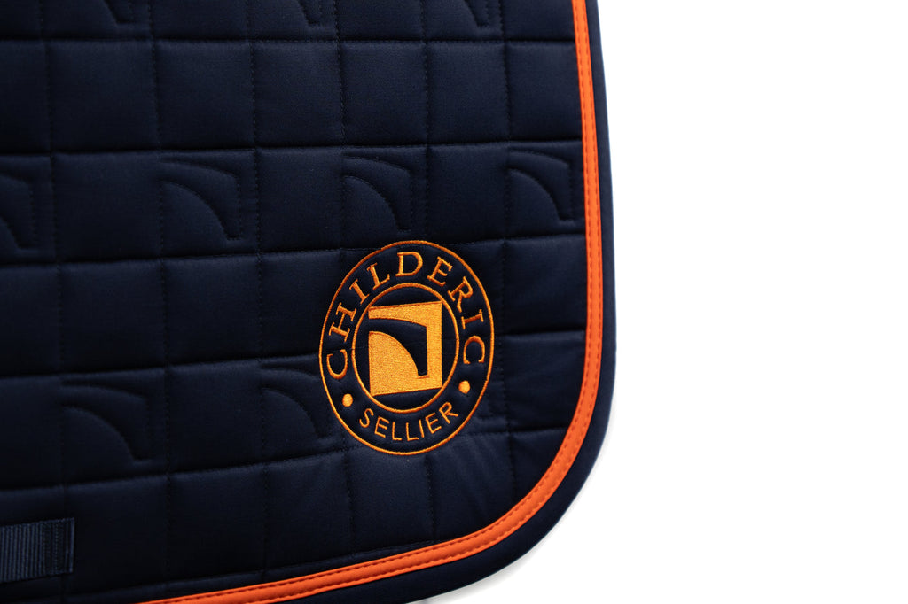 Childeric Jumping Saddle Pad Black-Navy/Orange