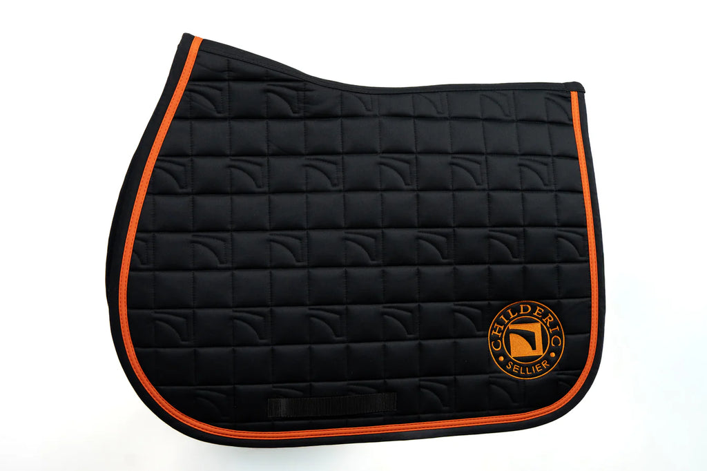 Childeric Jumping Saddle Pad Black-Navy/Orange