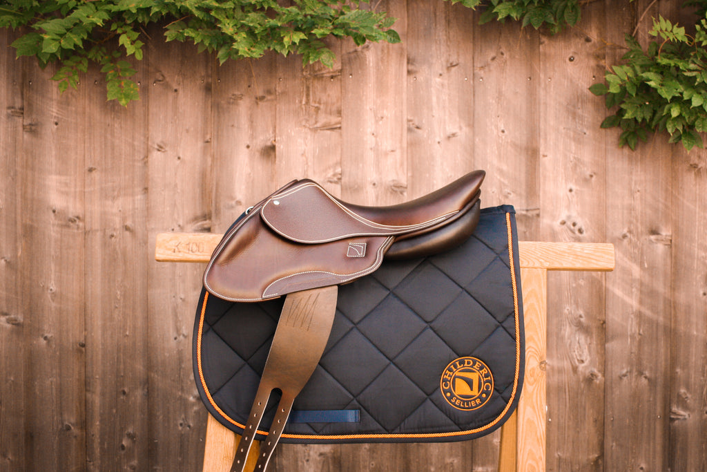Childeric Jumping Saddle Pad Black-Navy/Orange