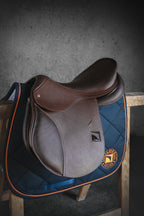 Childeric Jumping Saddle Pad Black-Navy/Orange